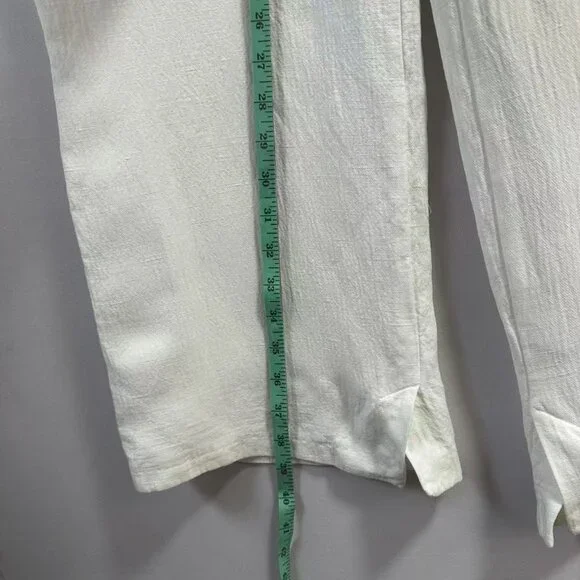 ZARA Women's White High-Waisted Straight-Leg Pants - Picture 11 of 16